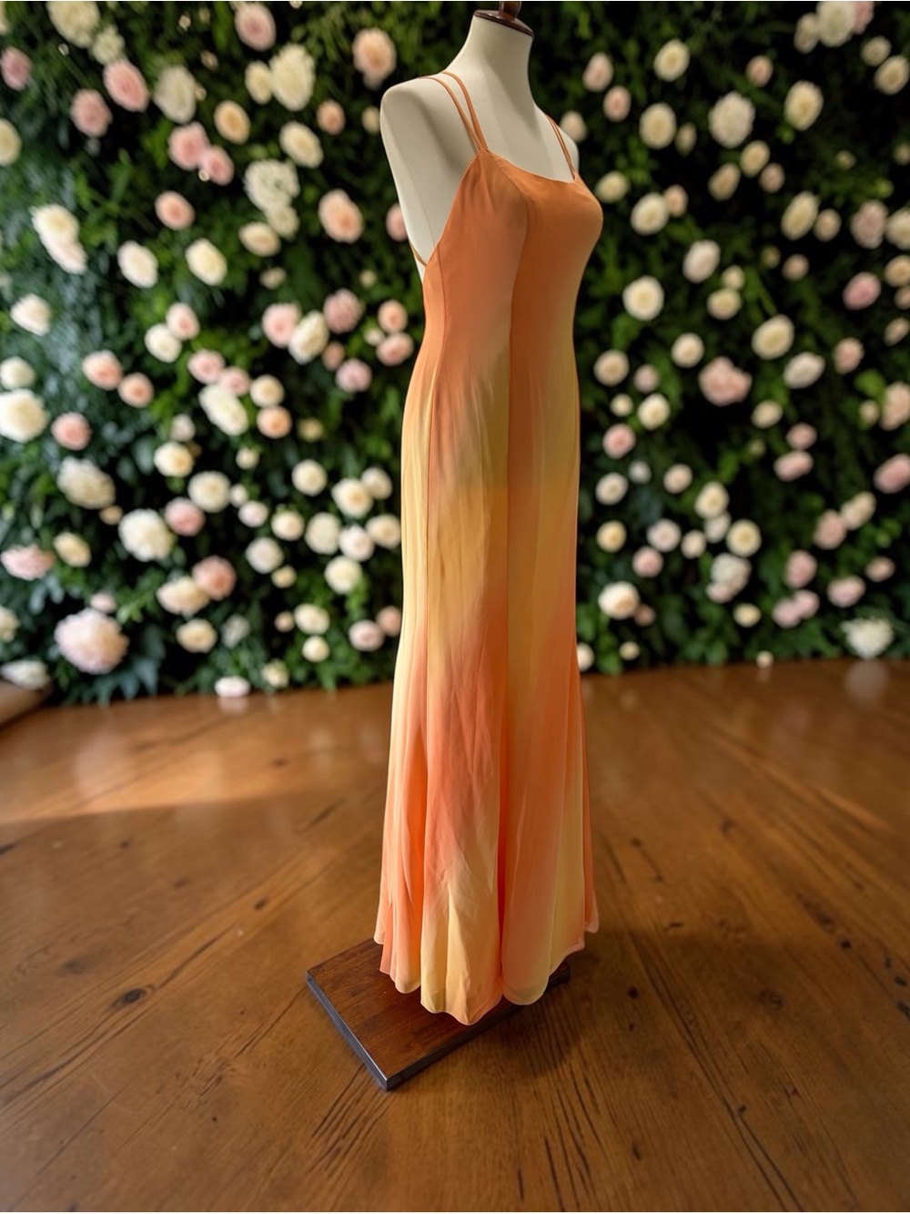 Sunset Ombre Maxi Slip Dress in Orange Size 8 - Picture 5 of 12